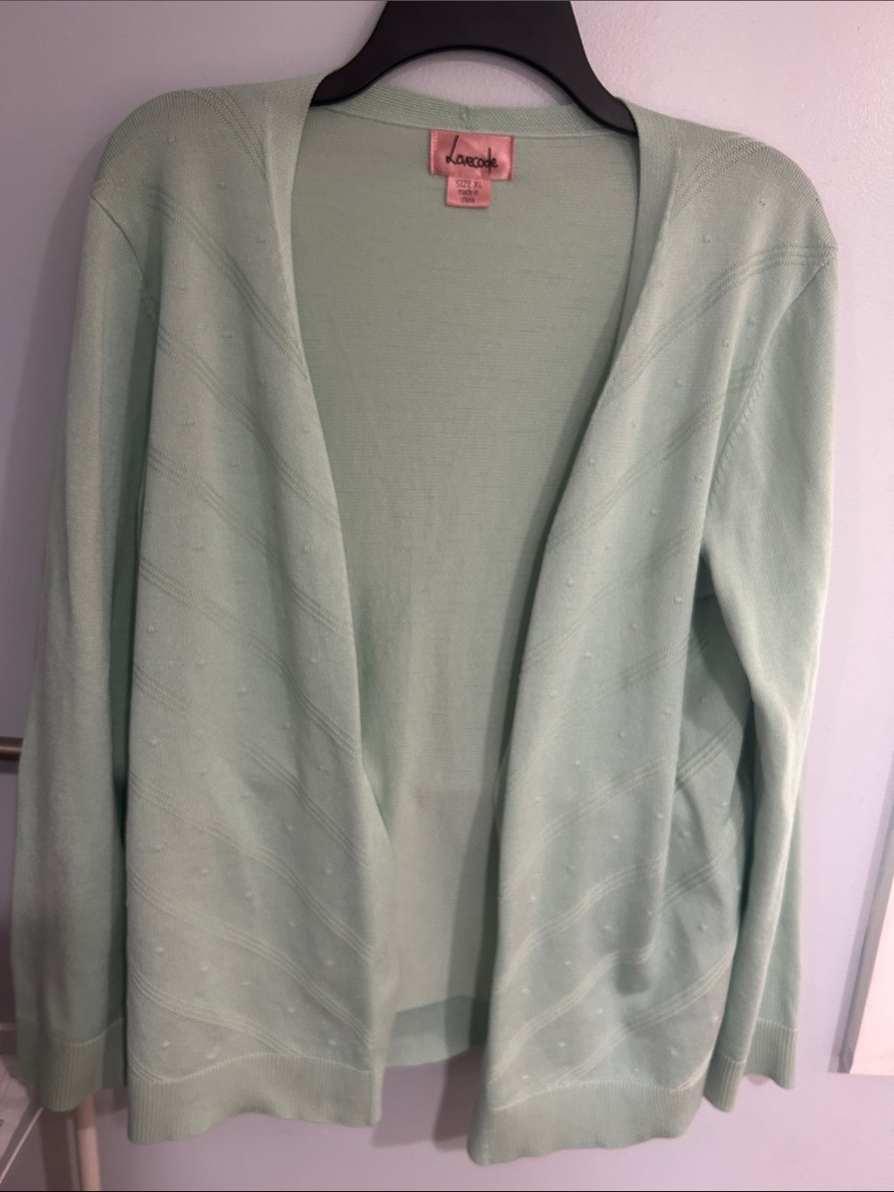 Others Follow Mint Green Open-Front Women's Cardigan